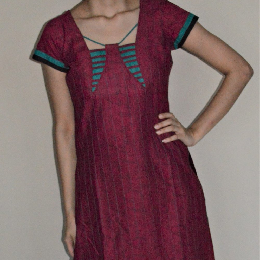 **** EMBROIDERED BROWN SALWAR KAMEEZ NEW S****